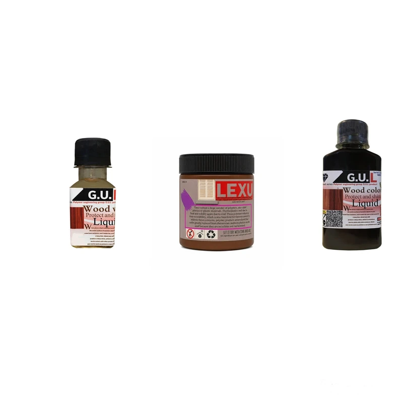 کیت ترمیم چوب جی.یو.ال مدل WOOD CARE حجم 180 میلی لیتر مجموعه 3 عددی 