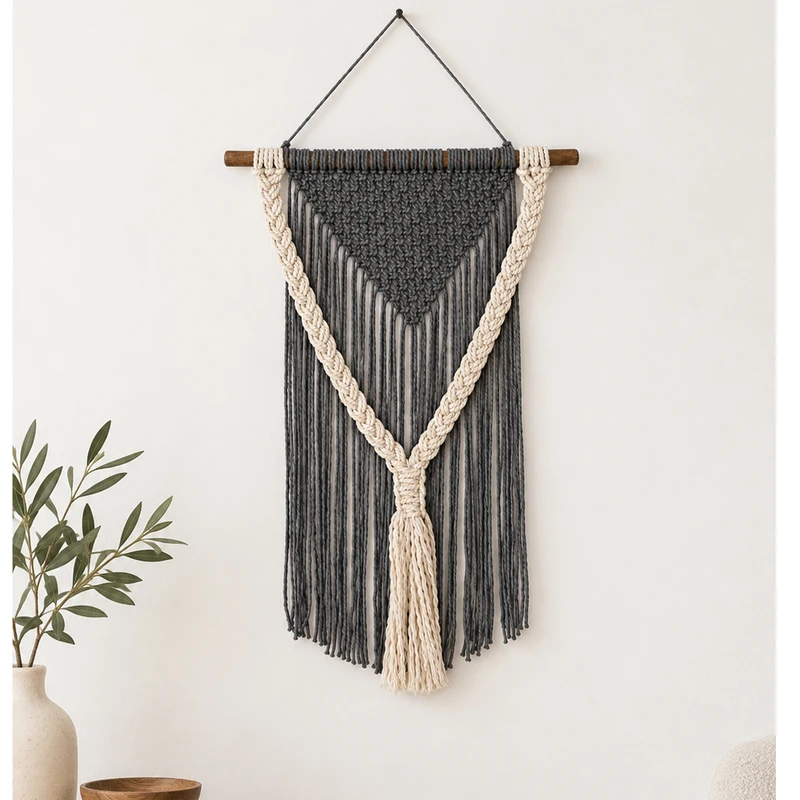 دیوارکوب بافتنی مدل مکرومه کد mcrtsh22
